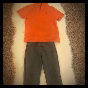 Under armour collar  shirt and pants